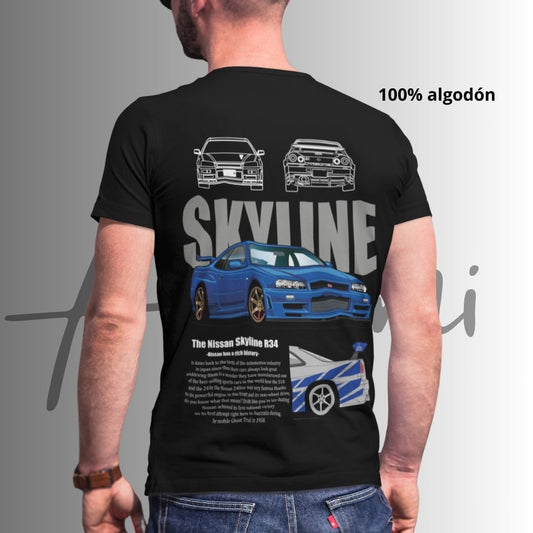 Skyline azul- Playera